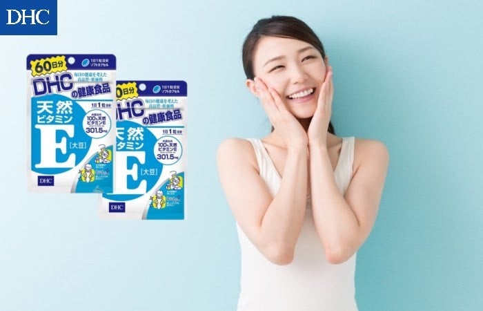 Làn da thay đổi tích cực sau khi dùng viên uống vitamin E DHC