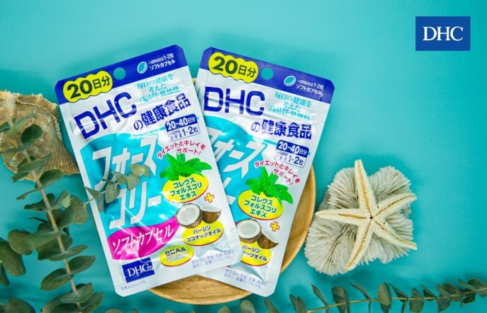 Viên uống hỗ trợ giảm cân dầu dừa DHC Forskohlii Soft Capsule