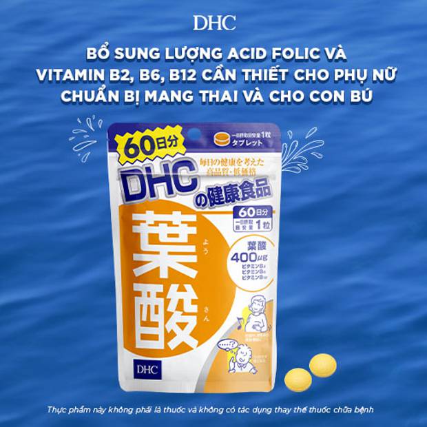 Viên uống bổ sung axit folic cho mẹ bầu của Nhật DHC Acid Folic