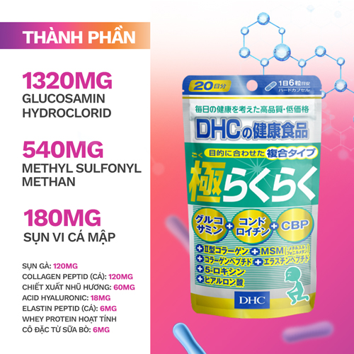 Viên uống DHC Glucosamine hỗ trợ xương khớp