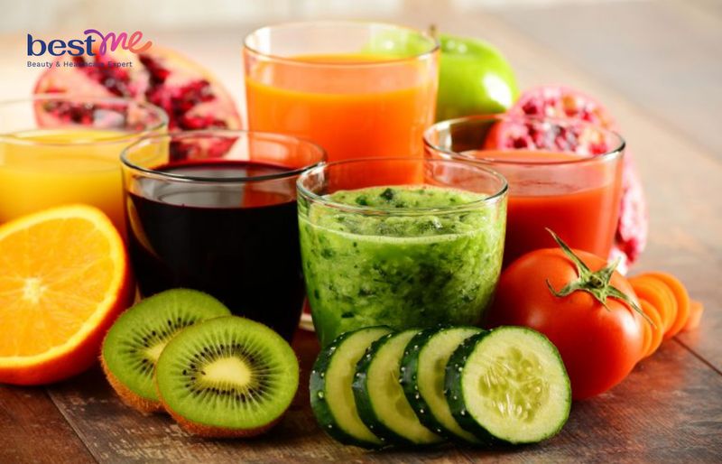 Kết hợp uống nước ép giảm cân