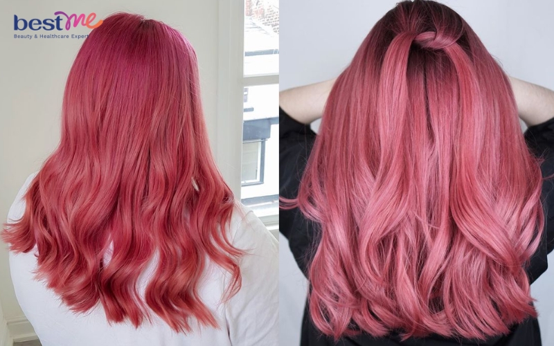 #15 loại nhuộm tóc màu đỏ hồng rất rất hóa học rất rất đậm chất cá tính - 2