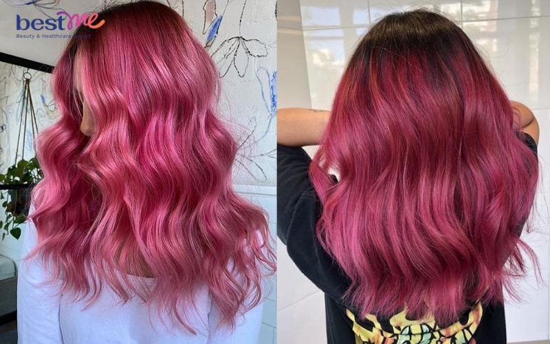#15 loại nhuộm tóc màu đỏ hồng rất rất hóa học rất rất đậm chất cá tính - 4