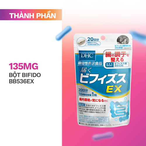 Viên uống DHC Bifidus EX hỗ trợ tiêu hóa