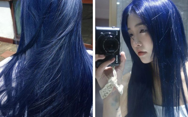 Kiểu nhuộm tóc xanh dương không tẩy cho mái tóc vẫn đẹp vẫn khỏe - 6