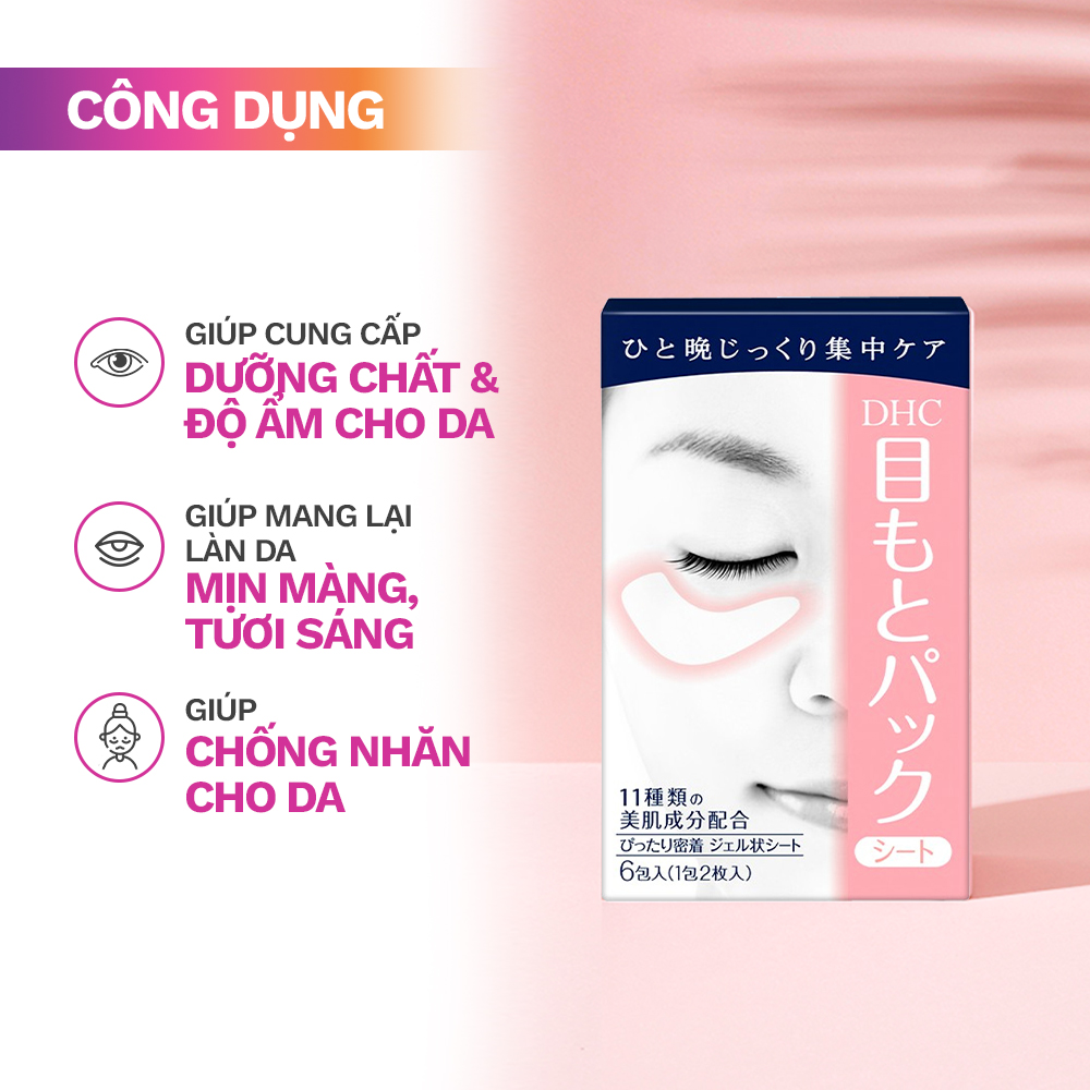 Mặt nạ mắt dưỡng ẩm, hỗ trợ chống nhăn vùng mắt DHC Pack Sheet Eyes