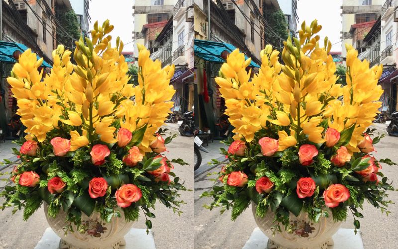 2 cách cắm hoa địa lan vàng vừa đẹp vừa sang chưng Tết 2024 - 11
