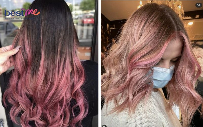 20+ kiểu nhuộm tóc màu hồng phấn tạo điểm nhấn cho bạn nữ - 17