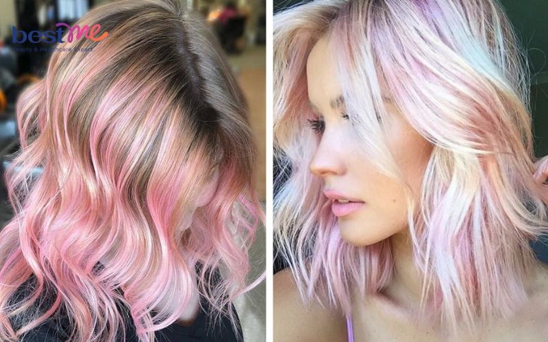 20+ kiểu nhuộm tóc màu hồng phấn tạo điểm nhấn cho bạn nữ - 23