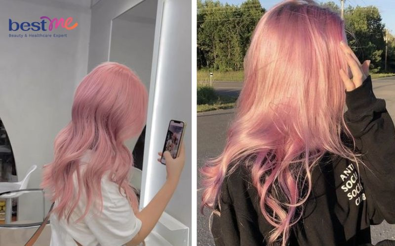 20+ kiểu nhuộm tóc màu hồng phấn tạo điểm nhấn cho bạn nữ - 24
