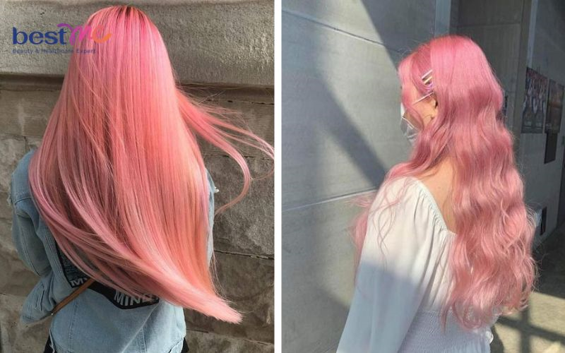 20+ kiểu nhuộm tóc màu hồng phấn tạo điểm nhấn cho bạn nữ - 27
