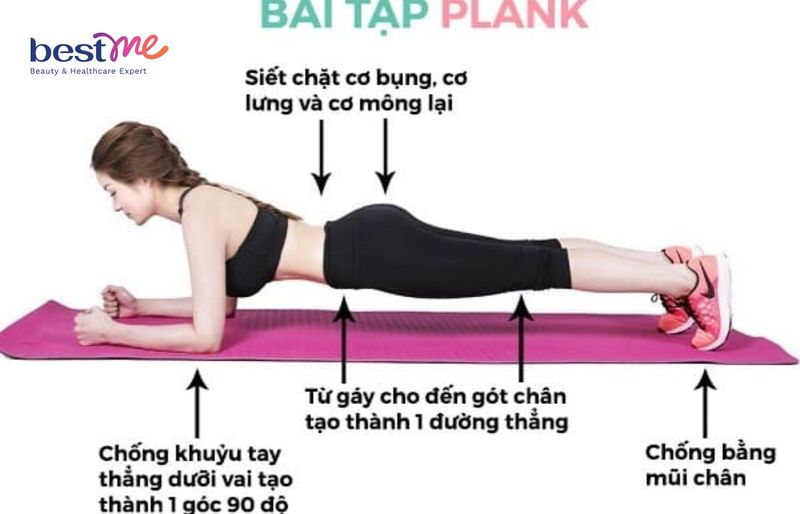 Bài tập plank trong 21 ngày giảm mỡ bụng