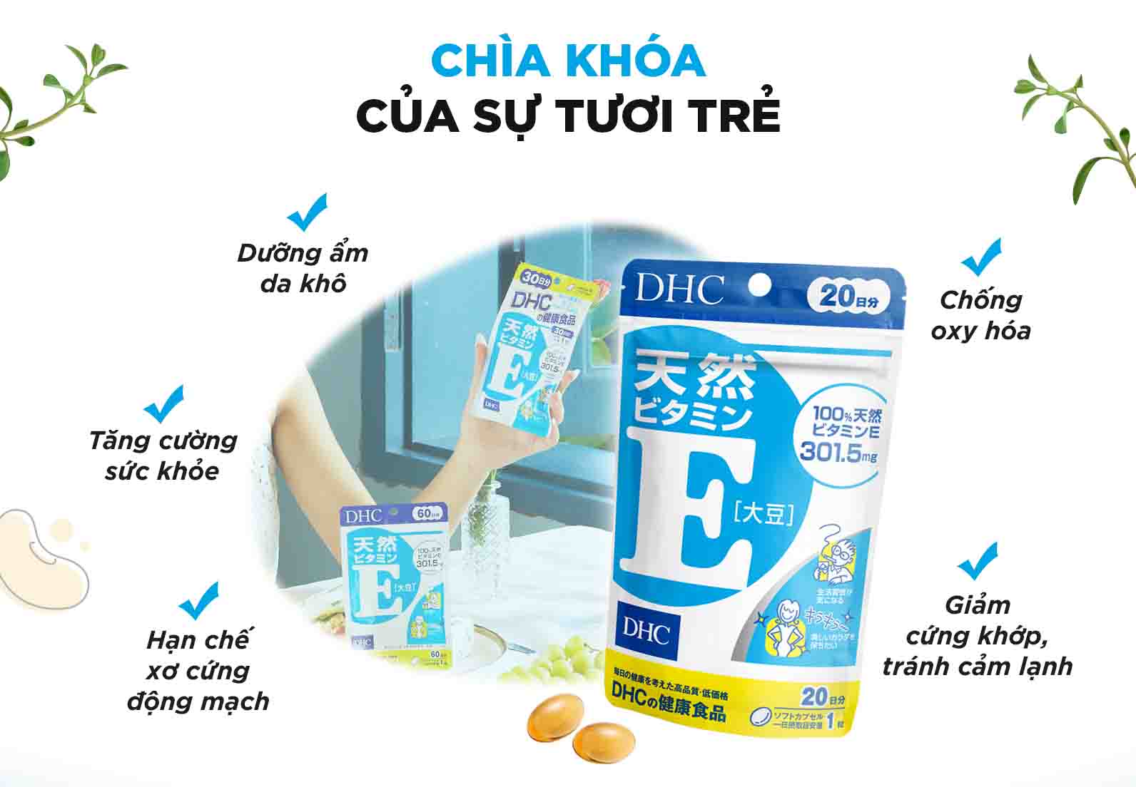 công dụng viên vitamin E DHC