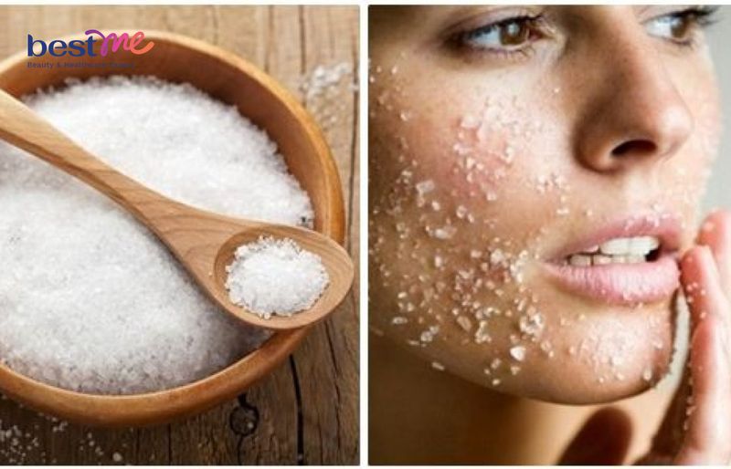 Massage với muối giúp giảm mỡ mặt hiệu quả