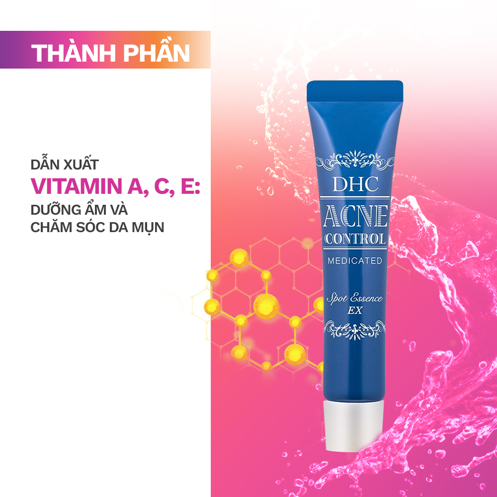 Tinh chất hỗ trợ giảm mụn DHC Acne Control Spots Essence EX hiệu quả cho da nhạy cảm (Mới nhất 2023)