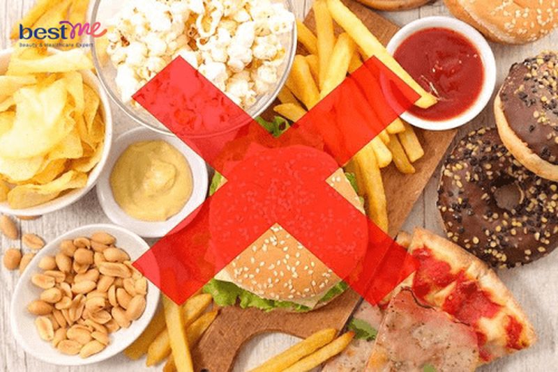 Cần loại bỏ đồ ăn nhiều dầu mỡ giúp giảm béo mặt cho nam hiệu quả hơn