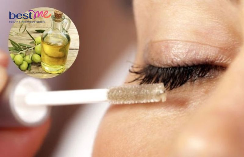Dưỡng mi với tinh dầu oliu nguyên chất