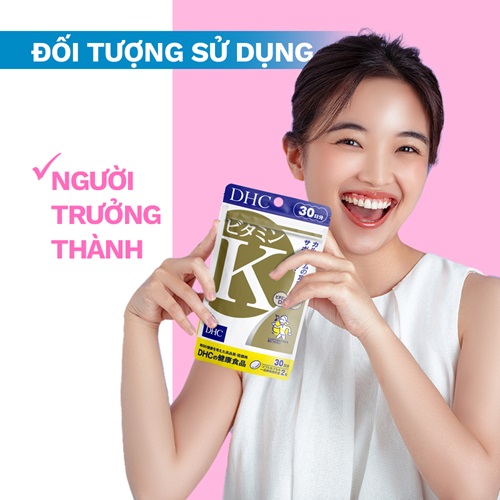 Viên uống vitamin K DHC hỗ trợ hấp thụ canxi