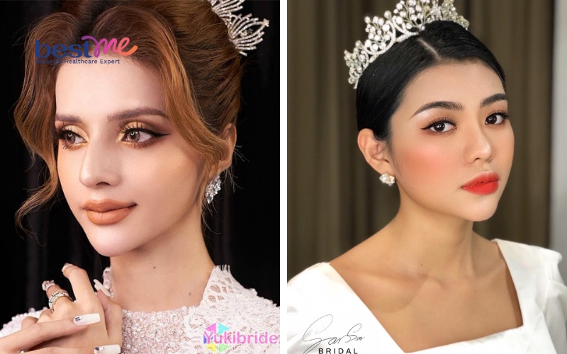 8 kiểu trang điểm makeup cô dâu tone Tây đẹp quyến rũ cá tính - 3