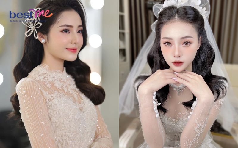 Tóc buộc đơn giản thường được lựa chọn khi makeup theo tone Hàn Quốc