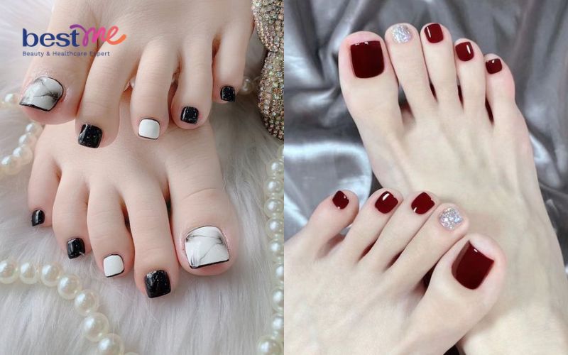999-mau-mong-chan-dep-don-gian-nhe-nhang-cho-nang-khong-bao-gio-loi-mot-31 Mẫu sơn móng xinh hình vuông đơn giản
