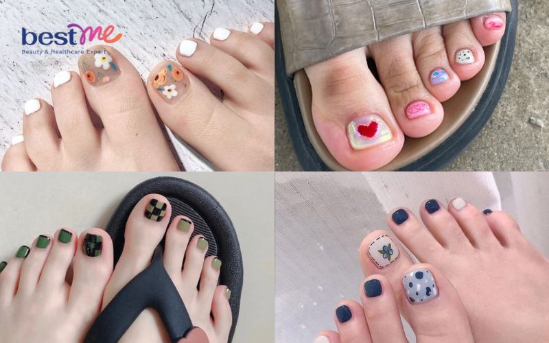 999-mau-mong-chan-dep-don-gian-nhe-nhang-cho-nang-khong-bao-gio-loi-mot-8 Mẫu vẽ móng chân đẹp họa tiết hình đơn giản cho bộ móng xinh