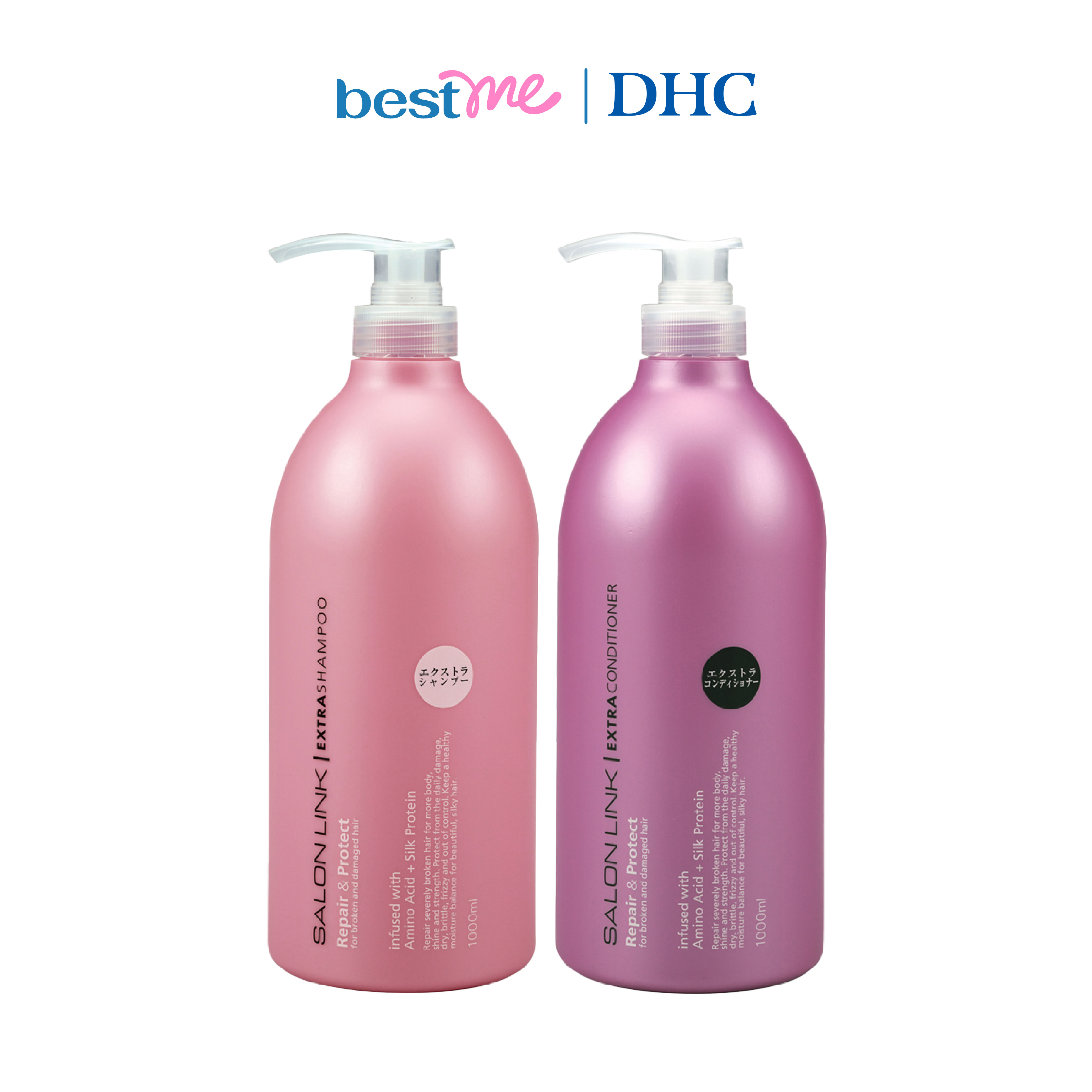 Cặp Dầu Gội, Dầu Xả Dưỡng & Phục Hồi Tóc Salon Link Extra (1000ml/Chai)