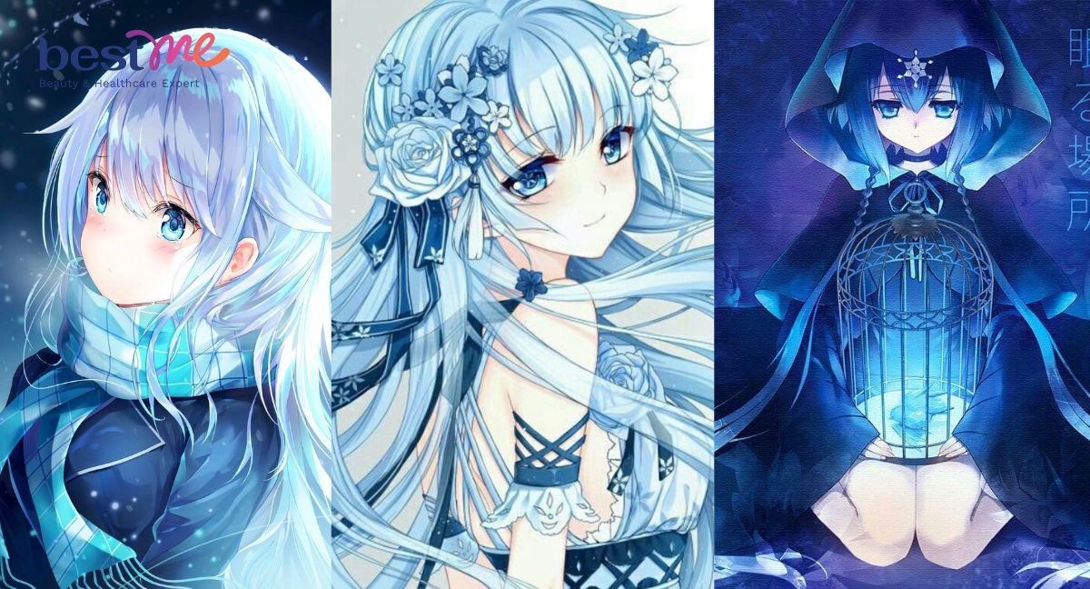 Hình nền đẹp ảnh anime nữ tóc xanh cho Desktop và điện thoại