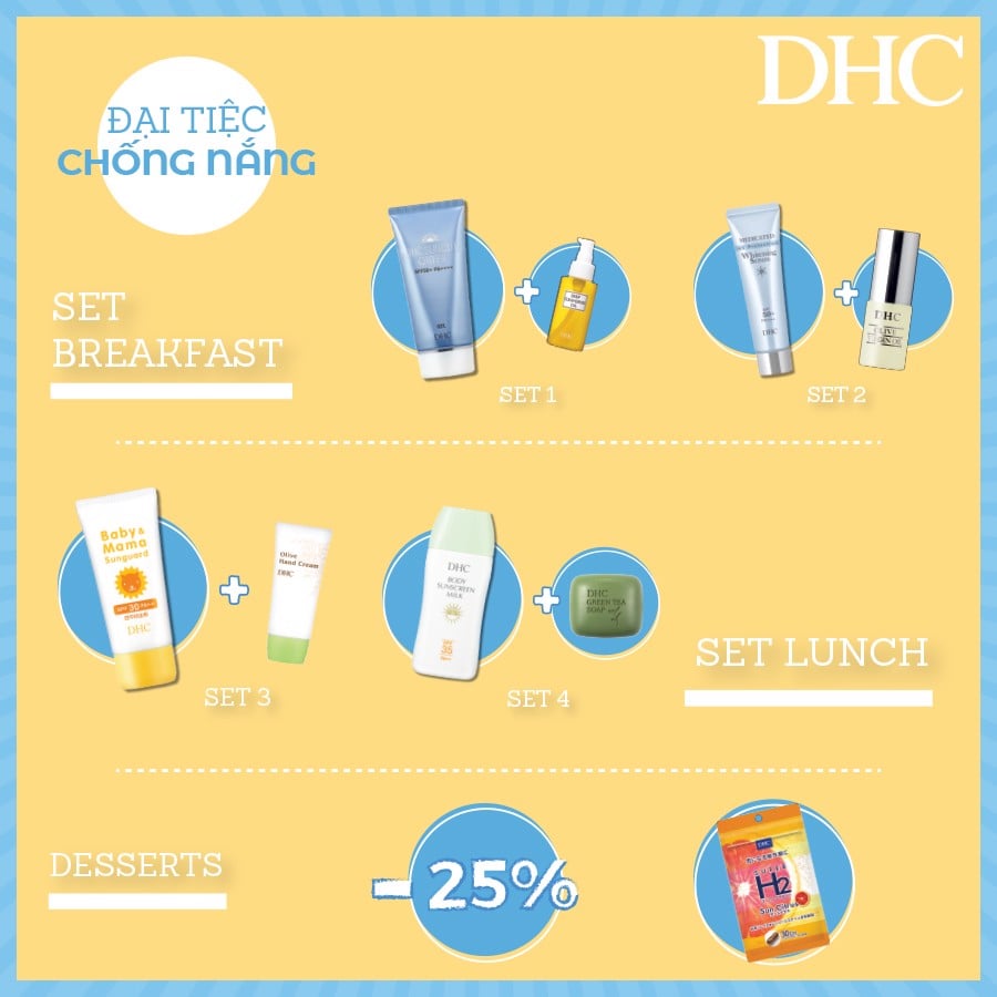 Chương trình khuyến mãi DHC Đại tiệc chống nắng - DHC Việt Nam