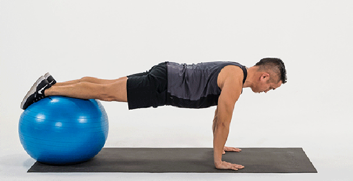 Bài tập giảm mỡ bụng với bóng yoga