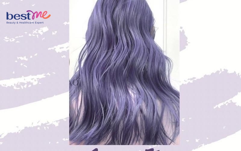 Màu tóc tím sữa khá "dễ tính", phù hợp với nhiều tông da
