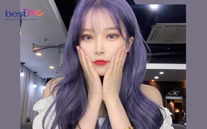 Tóc màu tím than lạnh rất được giới trẻ ưa chuộng