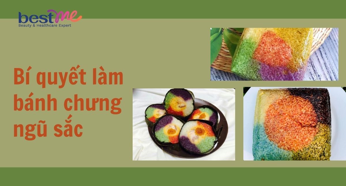 Bí quyết làm bánh chưng ngũ sắc tô màu cho mâm cỗ Tết