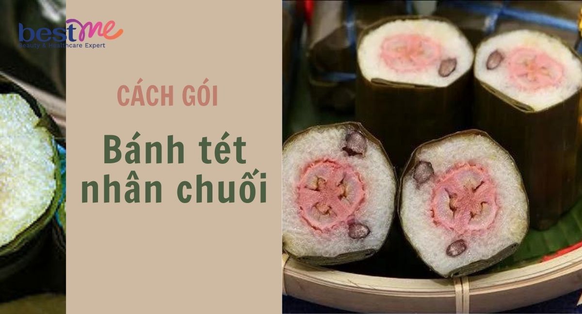 Cách gói bánh tét chuối chuẩn vị miền Tây 