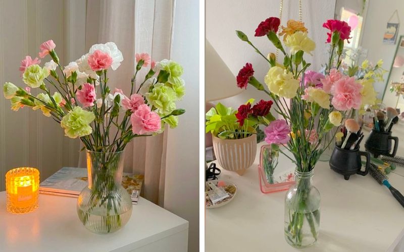 Bật mí cách cắm hoa cẩm chướng để bàn thờ đơn giản ý nghĩa - 9