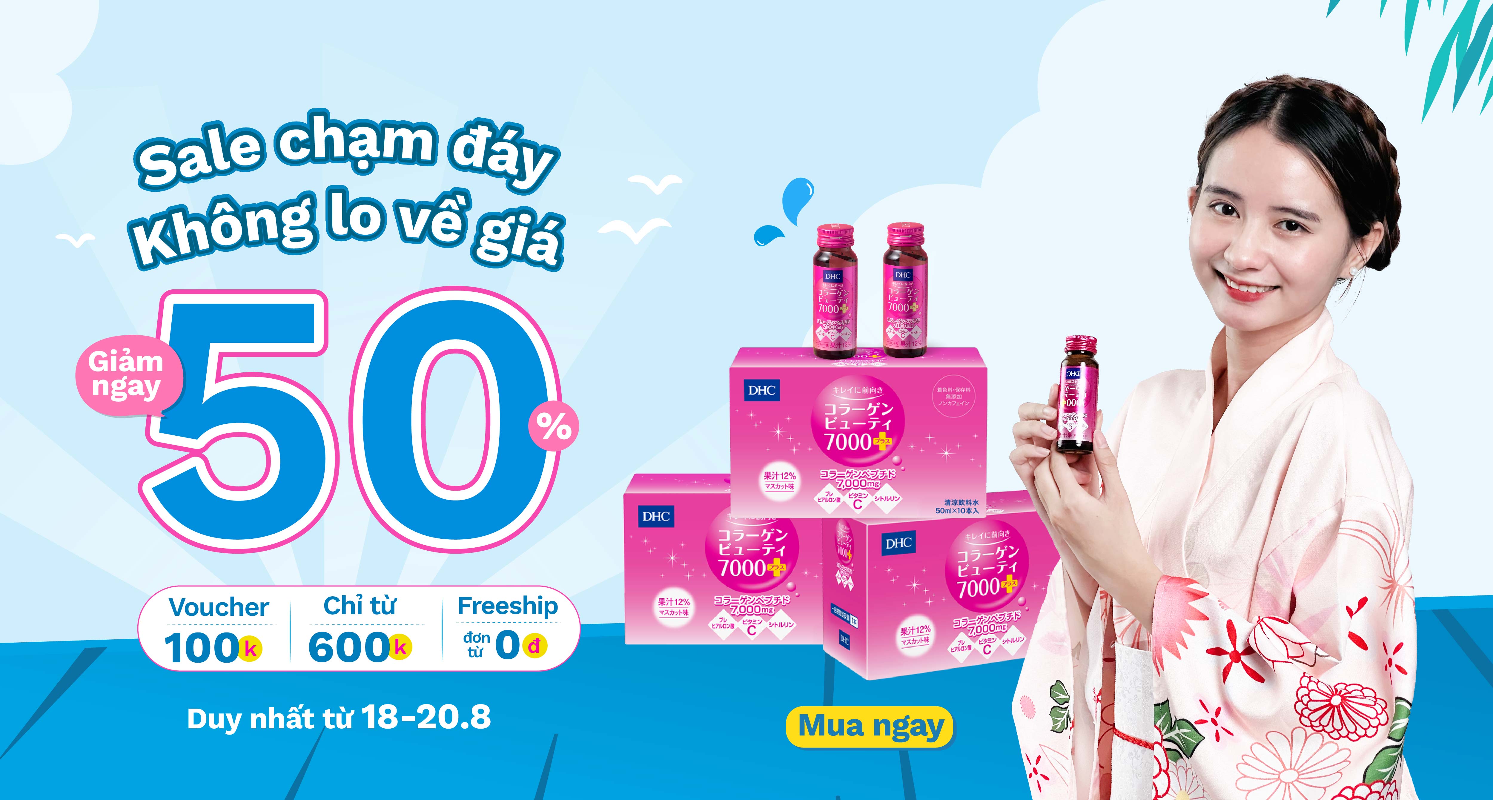 Đừng bỏ lỡ đại hội giảm giá 50% sản phẩm DHC tại Bestme!