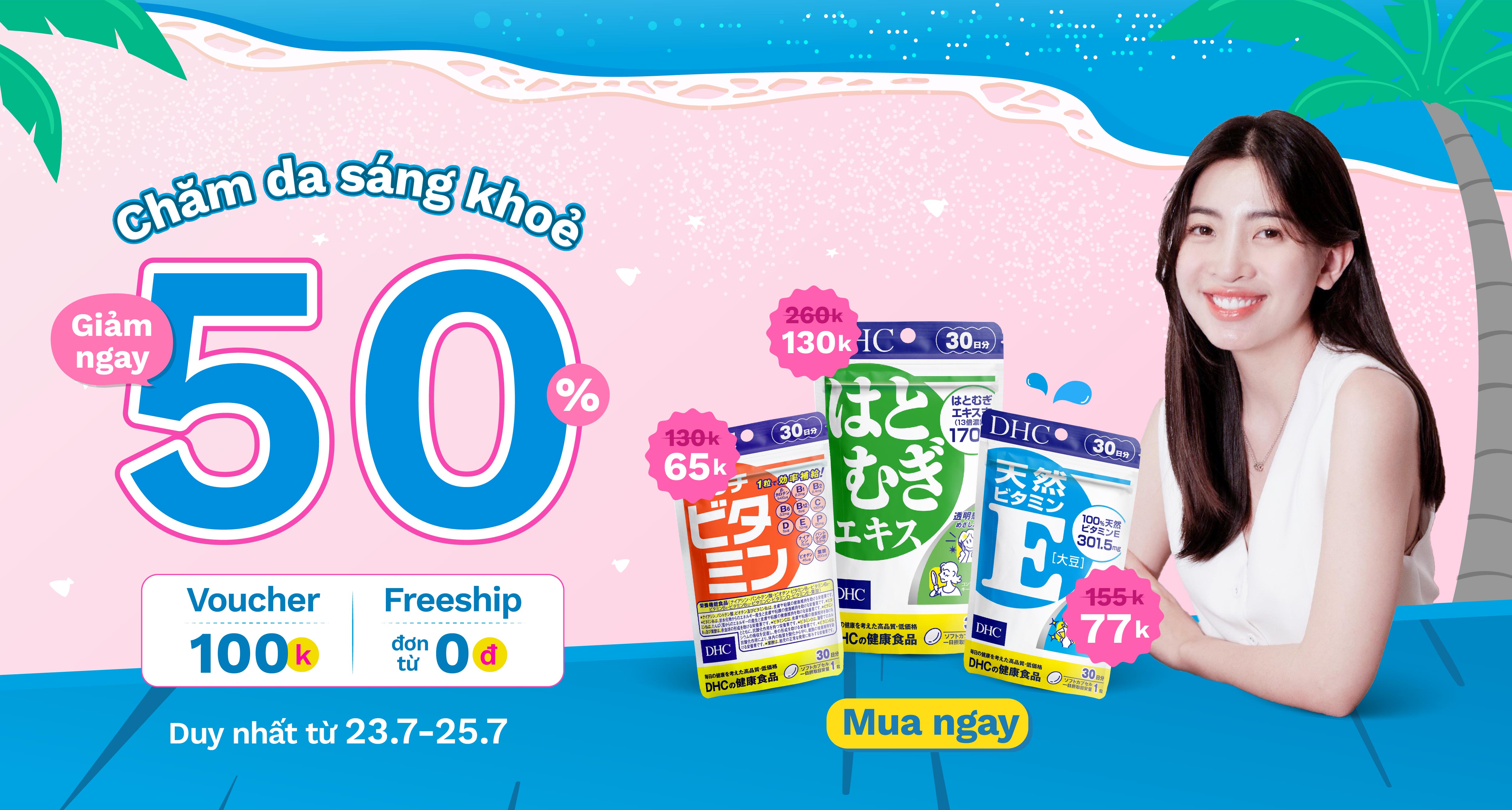 Cuối tháng giảm sâu 50% thực phẩm chức năng DHC