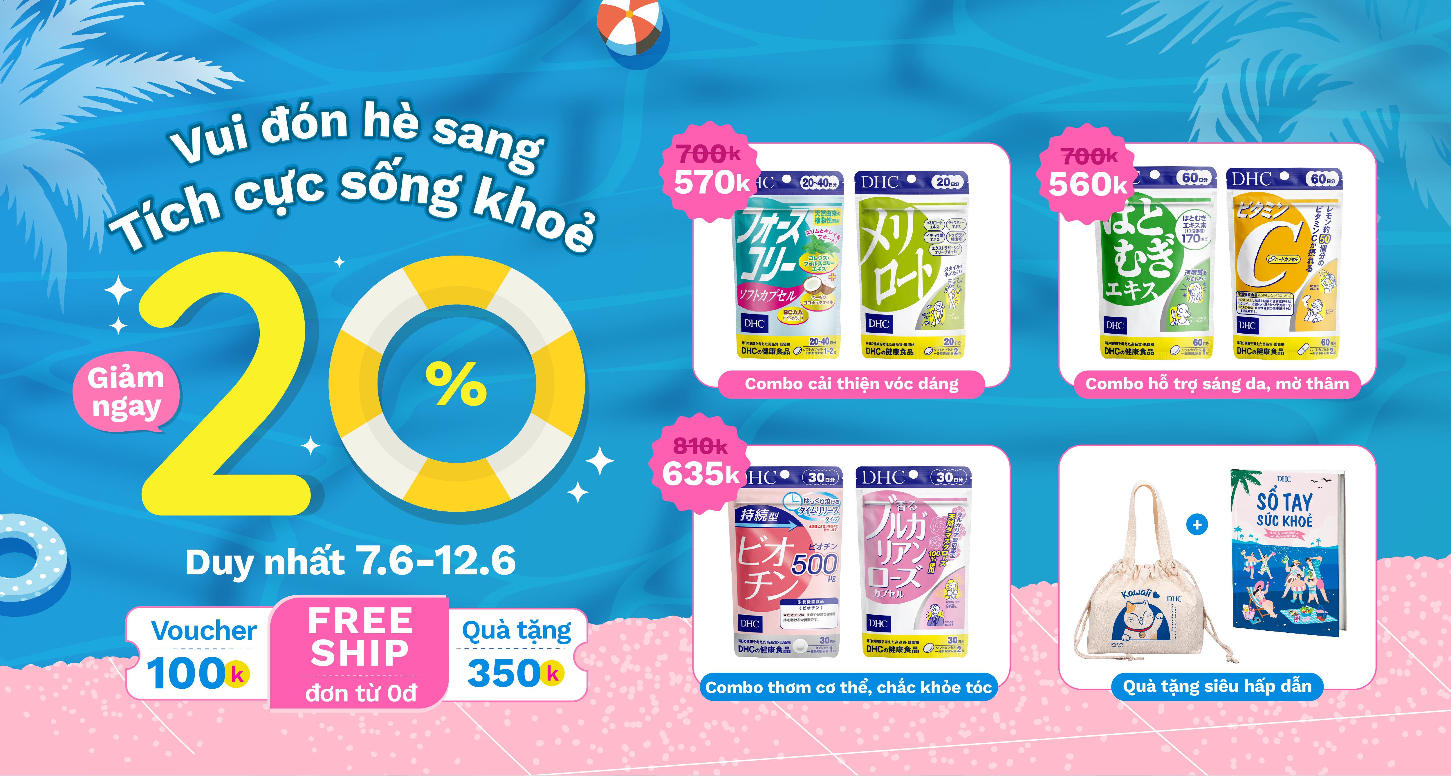 Tiệc sale hàng loạt viên uống DHC lên tới 30%