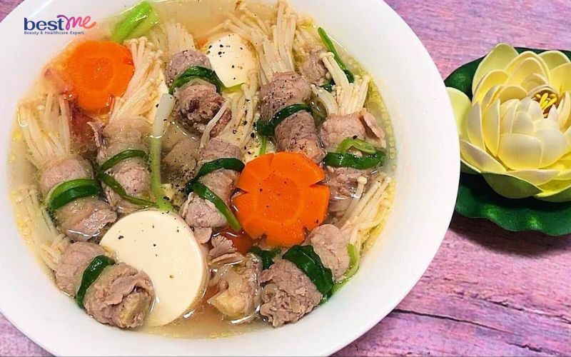 bestme-huong-dan-cach-nau-canh-thit-bo-nam-kim-cham-thom-ngon-bo-duong-nhan-ngay-gio-ve-1 Bestme hướng dẫn cách nấu canh thịt bò nấm kim châm thơm ngon, bổ dưỡng nhân ngày gió về - 1