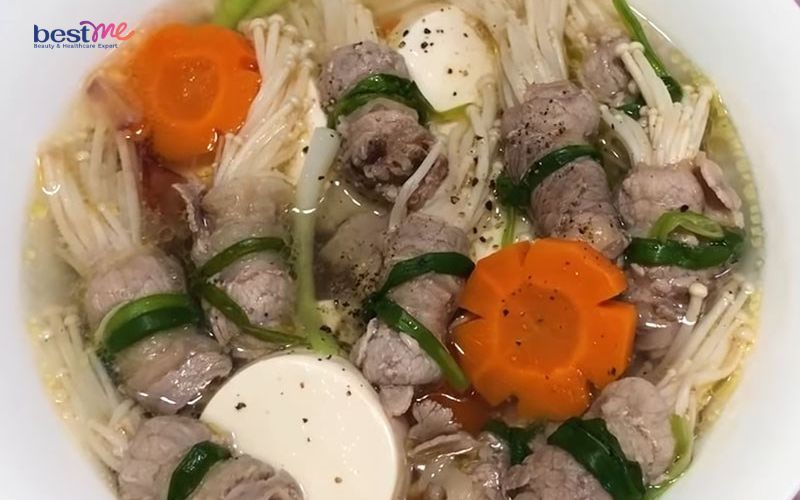 bestme-huong-dan-cach-nau-canh-thit-bo-nam-kim-cham-thom-ngon-bo-duong-nhan-ngay-gio-ve-4 Bestme hướng dẫn cách nấu canh thịt bò nấm kim châm thơm ngon, bổ dưỡng nhân ngày gió về - 4