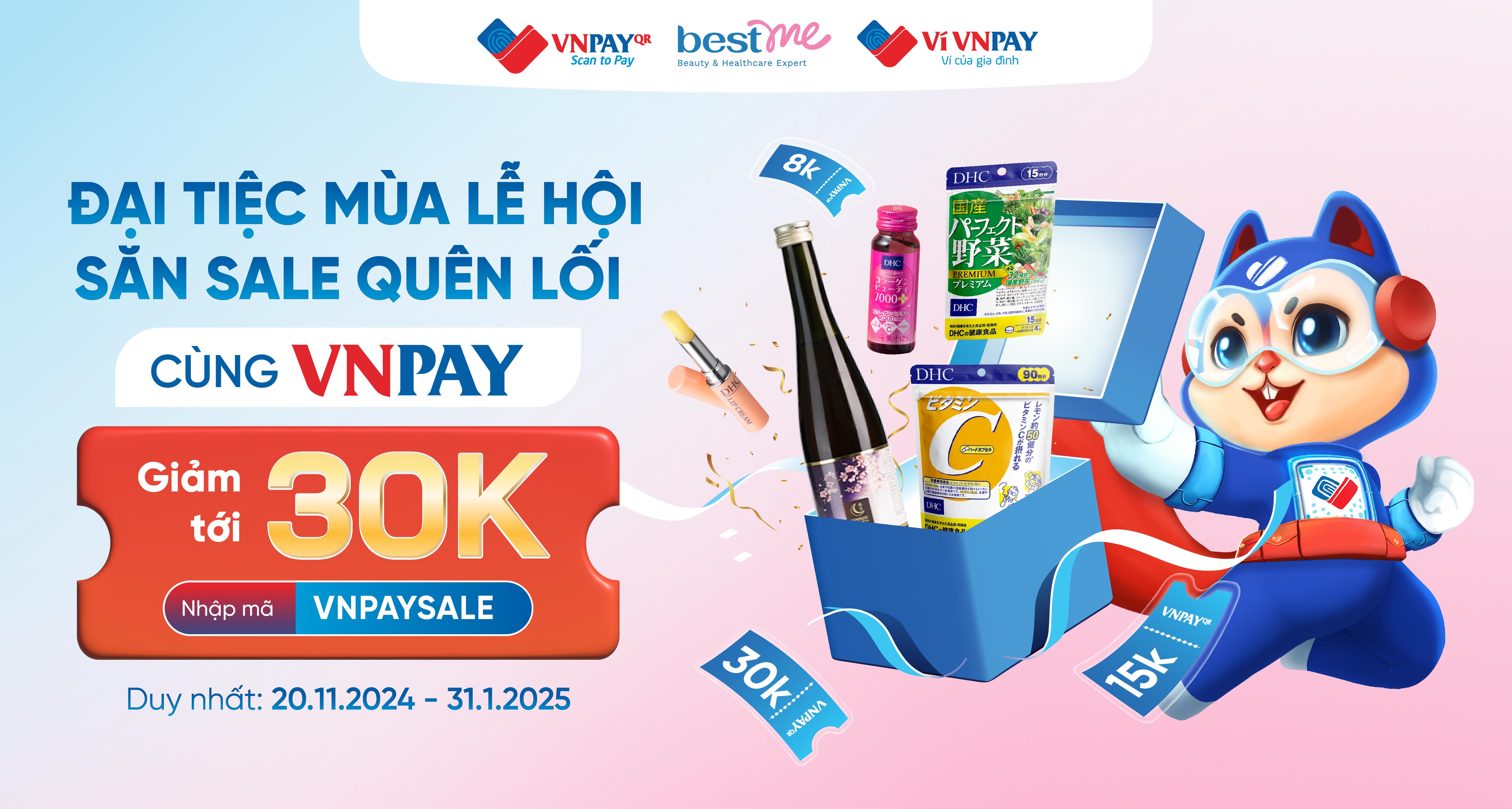 Giảm giá 2 lần khi mua sắm cuối năm cùng Bestme và VNPay