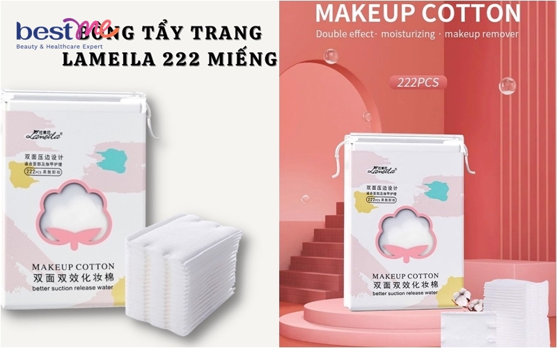 bong-tay-trang-lameila-222-mieng-co-tot-khong-gia-bao-nhieu-3 Bông tẩy trang Lameila 222 miếng có tốt không? Giá bao nhiêu? - 3