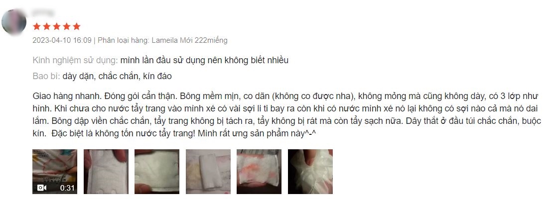 Bông tẩy trang Lameila 222 miếng có tốt không? Giá bao nhiêu? - 6