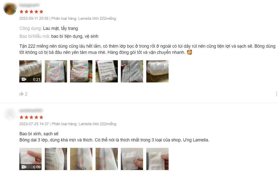 Bông tẩy trang Lameila 222 miếng có tốt không? Giá bao nhiêu? - 7