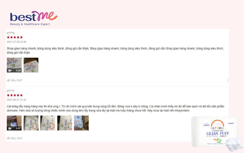 bong-tay-trang-lily-bell-222-mieng-co-tot-khong-gia-bao-nhieu-6 Bông tẩy trang Lily Bell 222 miếng có tốt không? Giá bao nhiêu? - 6