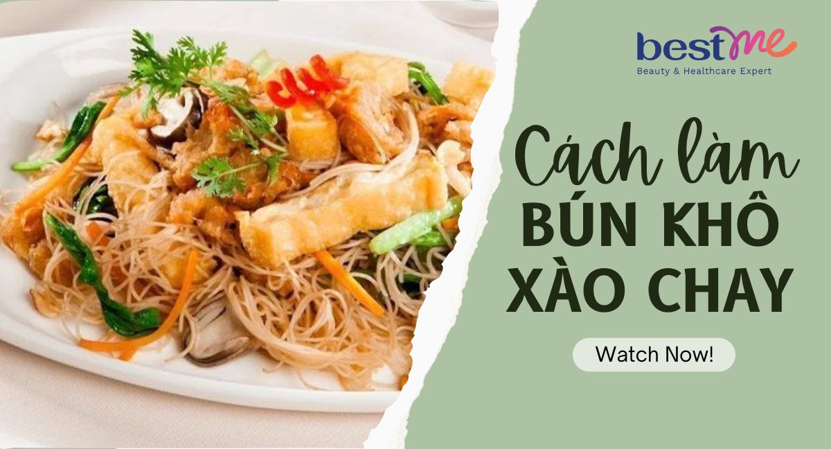 Cách nấu bún khô xào chay ngon như nhà hàng