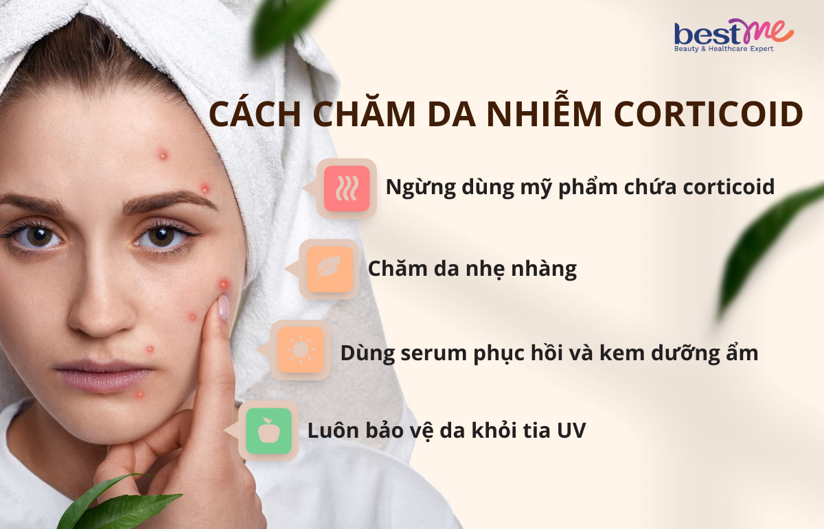 Các hình ảnh soi da bị nhiễm corticoid có trong kem trộn