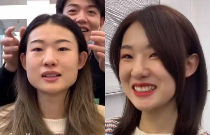 Tóc mái cho mặt vuông