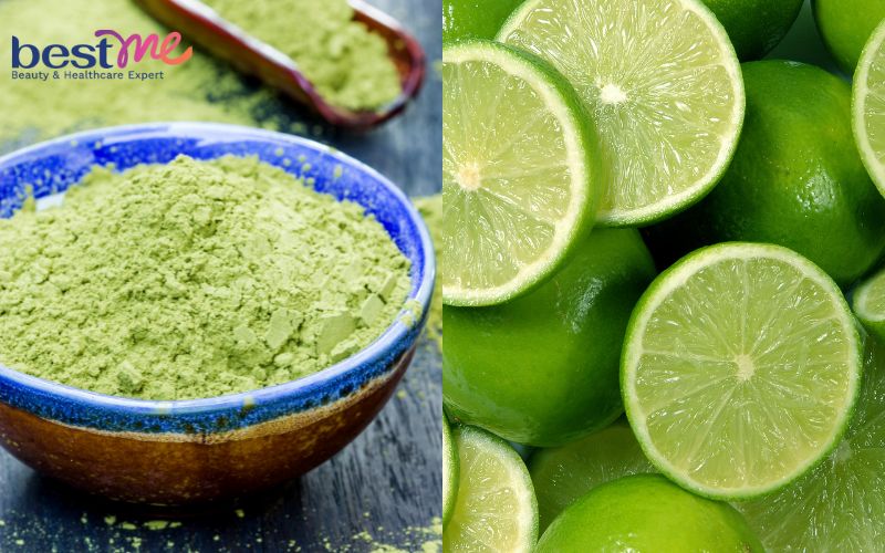 Bột trà xanh và chanh