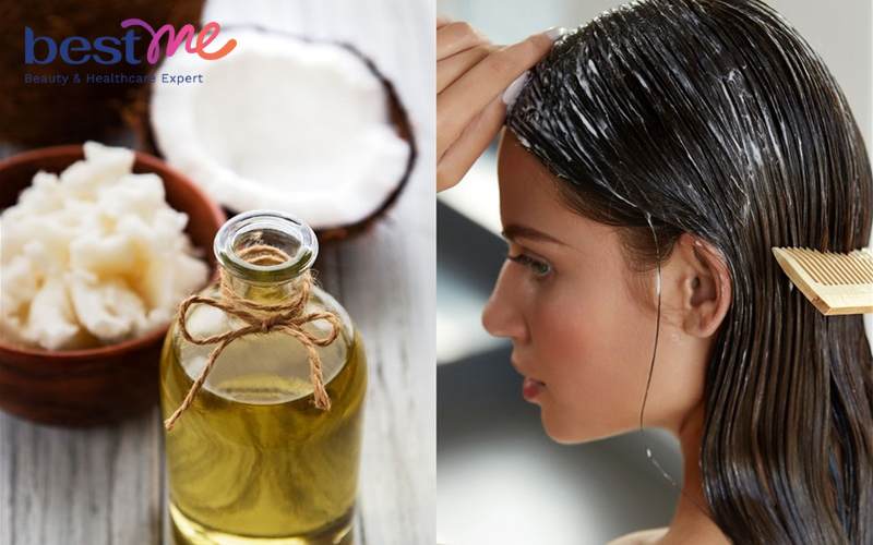 Ủ tóc bằng vitamin b5 và dầu dừa